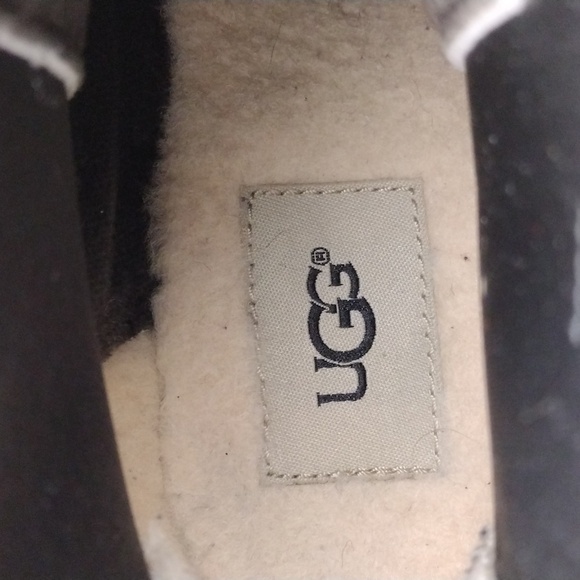 UGG Australia Indra Black Suede Waterproof Upper Wedge Heel Slip On Ankle Boot - Picture 8 of 12